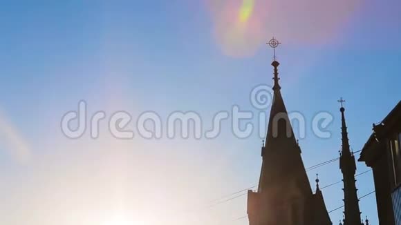 金晨日出乔特基夫城旧穹顶人行道视频的预览图