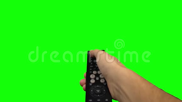 遥控电视换一个频道绿色屏幕视频的预览图
