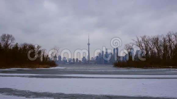 加拿大多伦多城市景观的长镜头视频的预览图