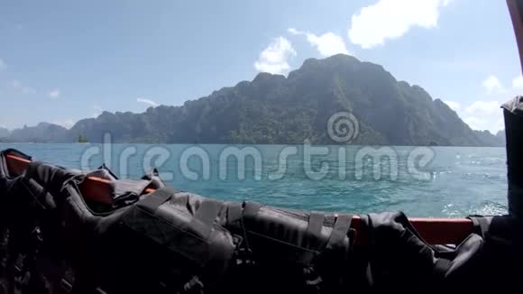 泰国湖潮澜木山自然国家公园游艇视频的预览图