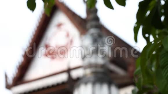 泰国一座佛教寺庙泰国传统寺庙的详情视频的预览图