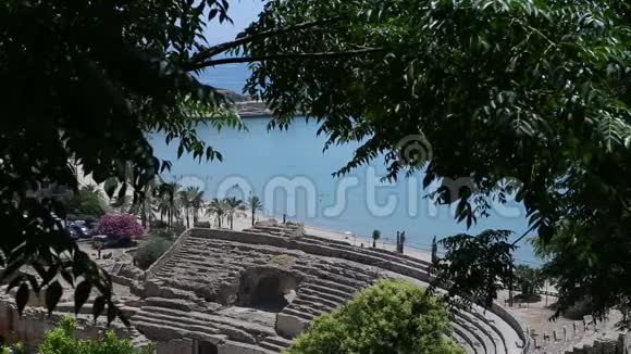 塔拉戈纳的古代圆形剧场视频的预览图