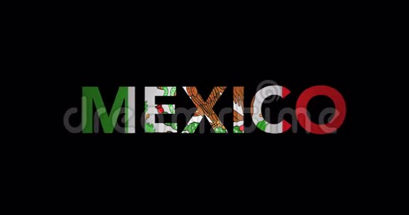 用旗子缩放文本墨西哥视频的预览图