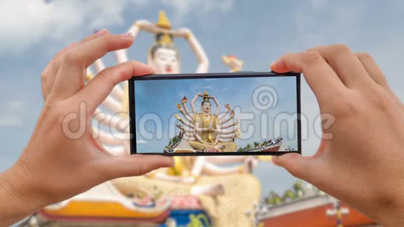 普莱莱姆寺观阴像流动摄影摄像萨美的主要标志流行地标视频的预览图
