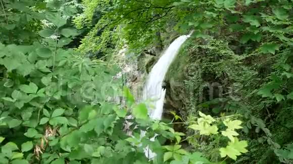 哈莫里湖附近的山上瀑布视频的预览图