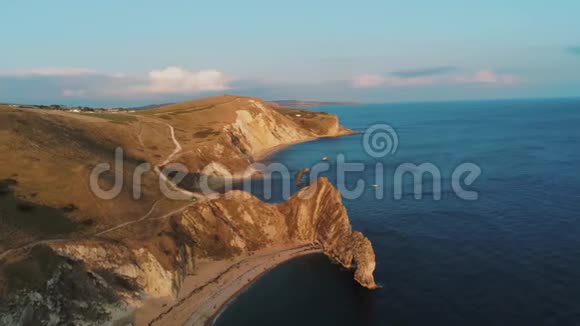德文郡的英国海岸线很棒丹德门视频的预览图