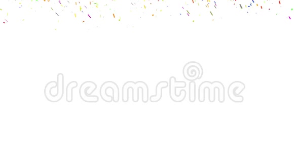 白色背景下彩色粒子模拟金的抽象背景视频的预览图