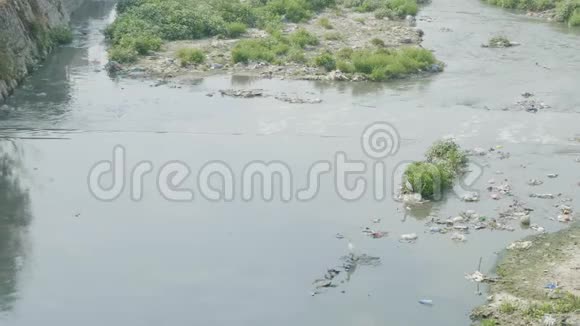 尼泊尔加德满都巴格马提河水污染视频的预览图