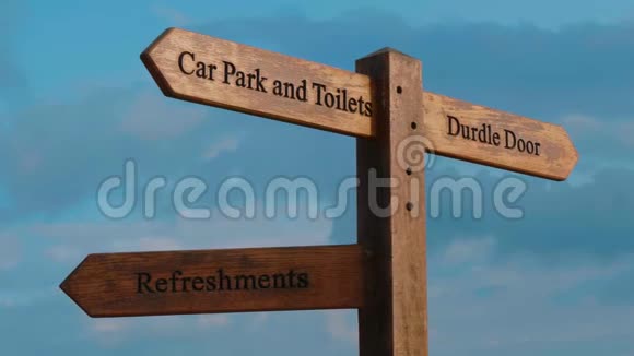 德文郡的DurdDoor方向标志Dorset附近的著名地标视频的预览图