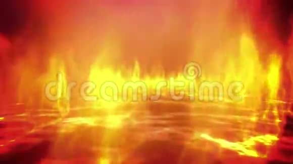 带闪电和火球的火海火环视频的预览图