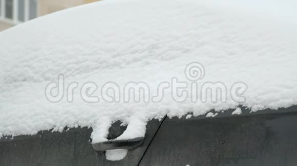 男人打开车门雪在车里视频的预览图