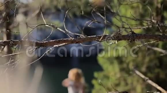 不可辨认的新娘在湖边视频的预览图