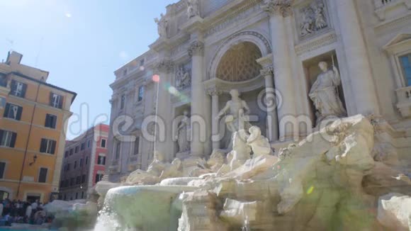 罗马古特雷维喷泉透明水意大利著名景点视频的预览图