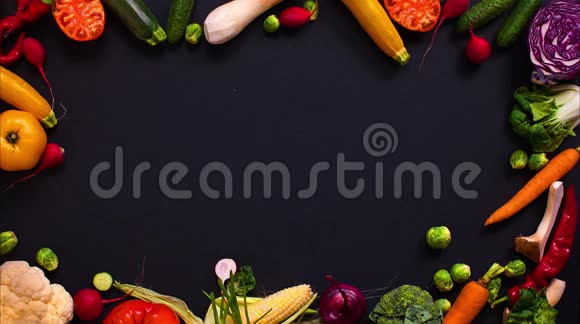 蔬菜做成字母F视频的预览图