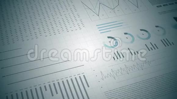 统计金融市场数据分析和报告数字和图表视频的预览图