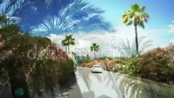 夏日汽车之旅的温馨回忆具有创意的万花筒序列视频的预览图