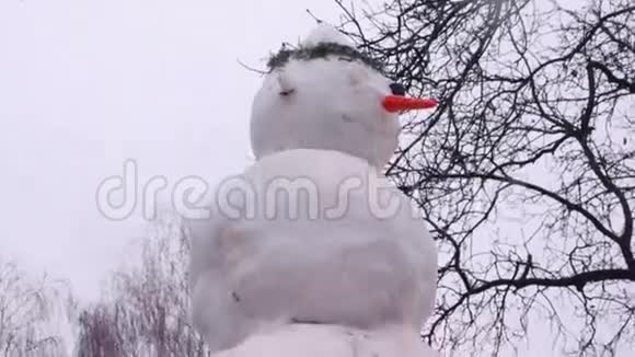 巨大的雪人在融化视频的预览图