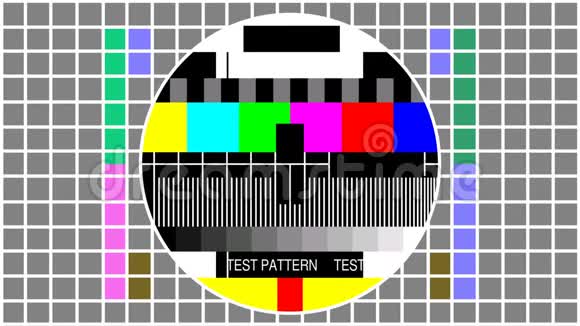 电视屏幕彩色测试模式无缝循环视频的预览图