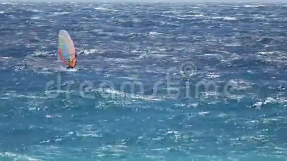 冲浪熟练的人在海浪上表现出色生活活跃视频的预览图