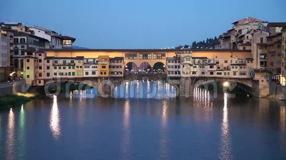 意大利佛罗伦萨的庞特威奇奥石桥视频的预览图