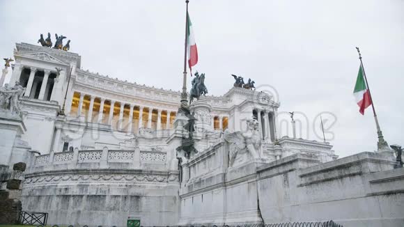 著名建筑纪念意大利国王纪念碑游览意大利视频的预览图