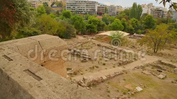 考古发掘遗址全景石楼遗迹文化遗产视频的预览图