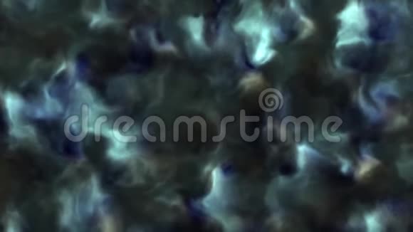 太空星云中的风暴蓝色和青色云的4k视频缓慢移动形成和溶解4k3840p24fps视频的预览图