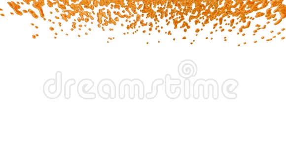 墙的甜橙液体为背景慢镜头拍摄阿尔法通道包括为卢马哑光第6条视频的预览图
