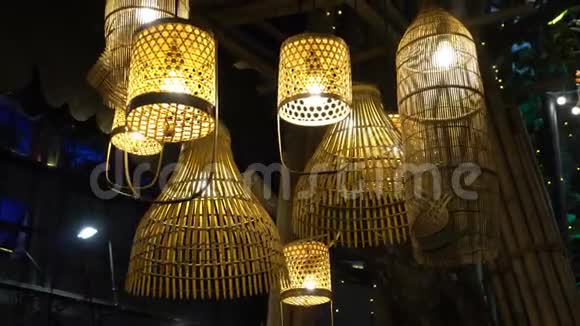 泰国传统灯由竹子制成视频的预览图