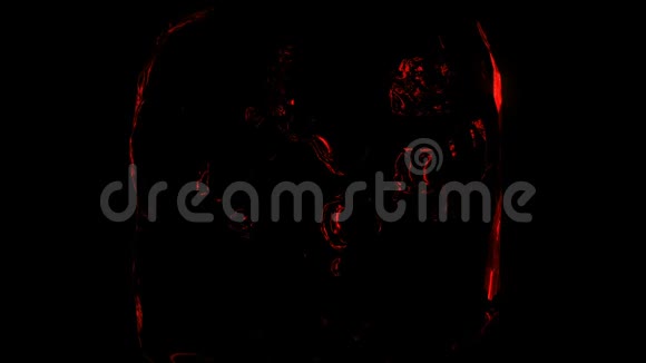 移动闪烁的红色激光束在冰片后面的CG镜头视频的预览图