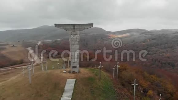 乔治亚州4K钻山的十字架纪念碑视频的预览图
