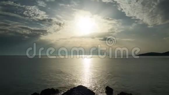 克罗地亚亚得里亚海日落延时录像视频的预览图