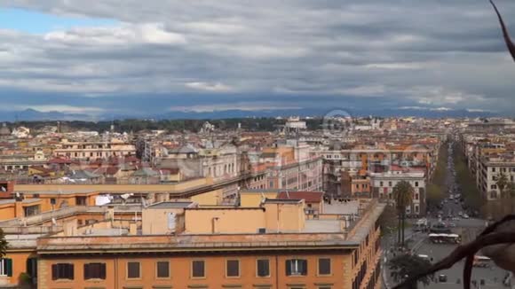 意大利罗马城市旧区的全景视频的预览图