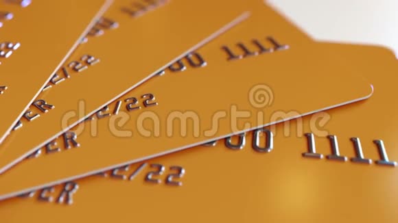 橙色银行卡无缝回路视频的预览图