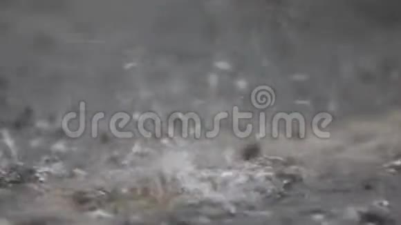 水泥地面大雨视频的预览图