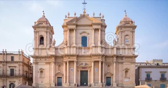 意大利联合国教科文组织西西里岛巴洛克式诺托大教堂的落成时间视频的预览图