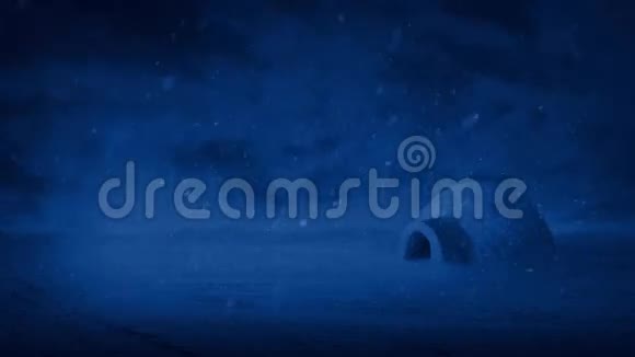 暴风雪中的夜晚视频的预览图