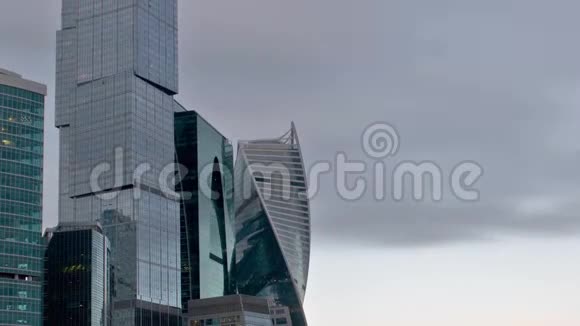 莫斯科商业中心莫斯科城的高层建筑视频的预览图