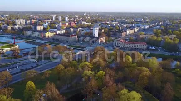 拉脱维亚的杰尔加瓦航空景观视频的预览图