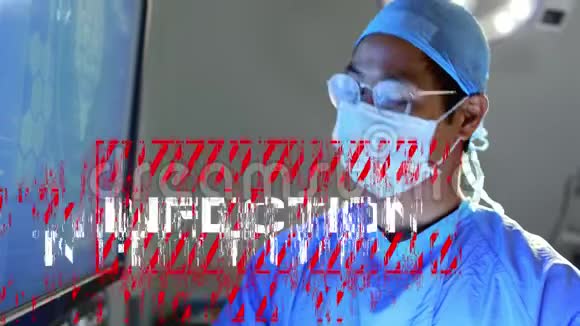 冠状病毒大流行背景下医务工作者Word感染动画视频的预览图