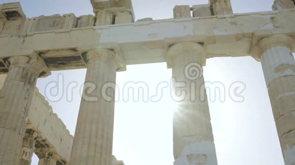 帕台农神庙雅典卫城古寺视频的预览图