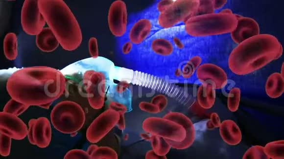 红细胞漂浮动画视频的预览图