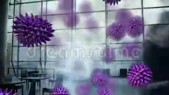 紫冠病毒背景动画视频的预览图