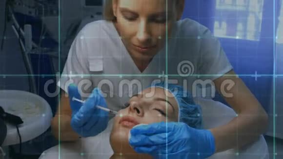 背景下护士和病人网格动画视频的预览图