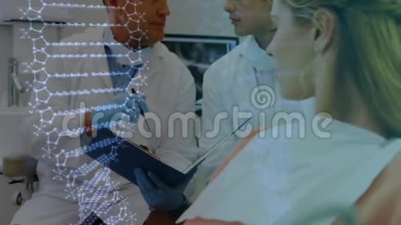 以医生为背景的DNA动画视频的预览图