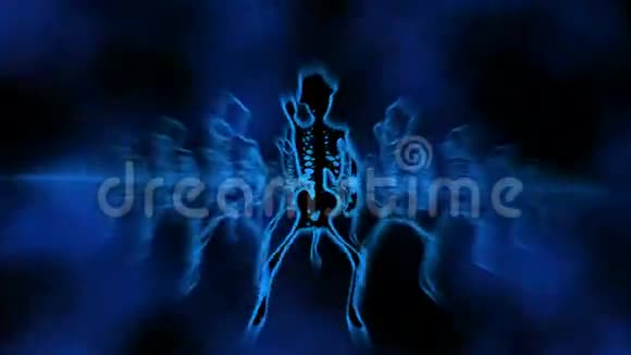 女性骨架VJ舞蹈背景3视频的预览图