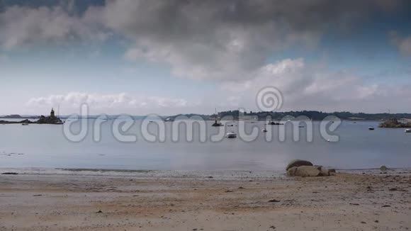 布莱哈特岛的海滨法国布雷特视频的预览图