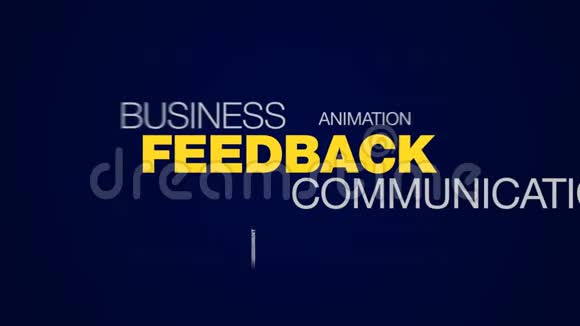 反馈沟通业务信息回答客户评论留言意见评估动画文字云视频的预览图