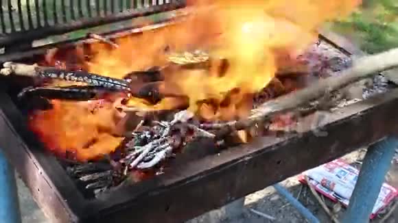 布置烧烤之火视频的预览图