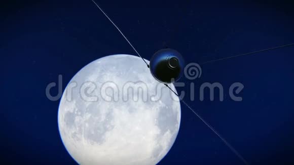 人造卫星飞过月球的视频视频的预览图
